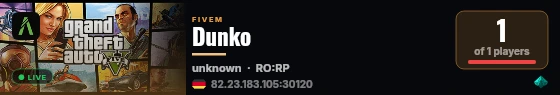Dunko live status badge