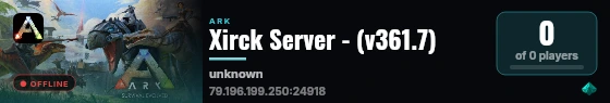 Xirck Server - (v361.7) live status badge