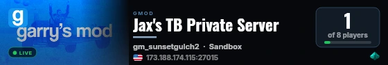 Jax's TB Private Server live status badge