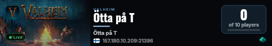 Ötta på T live status badge