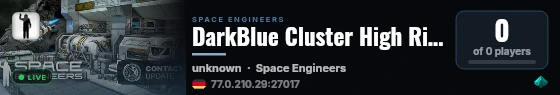 DarkBlue Cluster High Risk live status badge