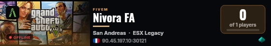 Nivora FA live status badge