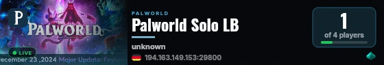 Palworld Solo LB live status badge