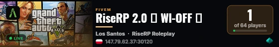 RiseRP 2.0 ★ Wl-OFF ★ live status badge