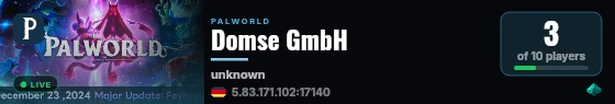Domse GmbH live status badge