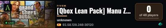 [Qbox Lean Pack] Manu Zombies Dev live status badge