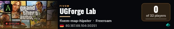 UGForge Lab live status badge