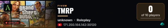 TMRP live status badge