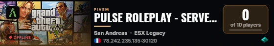 PULSE ROLEPLAY - SERVEUR FRANÇAIS live status badge