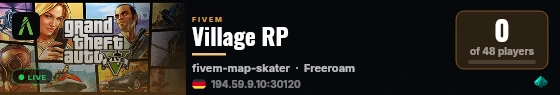 Village RP live status badge