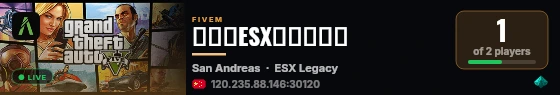 增强版ESX养老服务器 live status badge