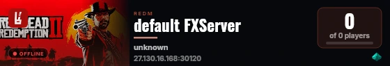 default FXServer live status badge