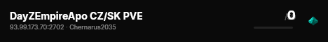 DayZEmpireApo CZ/SK PVE live status badge