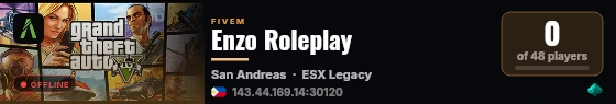 Enzo Roleplay live status badge