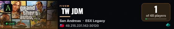  TW JDM live status badge
