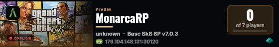 MonarcaRP live status badge