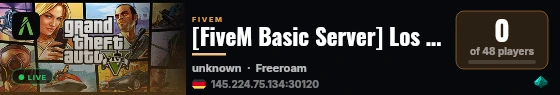 [FiveM Basic Server] Los Angeles RP live status badge