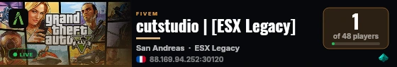 cutstudio | [ESX Legacy] live status badge