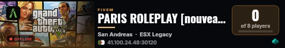 PARIS ROLEPLAY [nouveaux] [Fa] live status badge