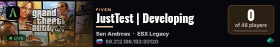 JustTest | Developing live status badge
