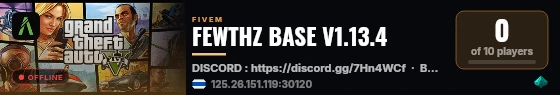 FEWTHZ BASE V1.13.4 live status badge