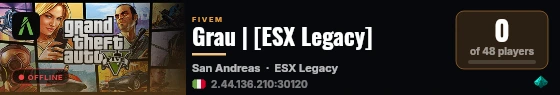 Grau | [ESX Legacy] live status badge
