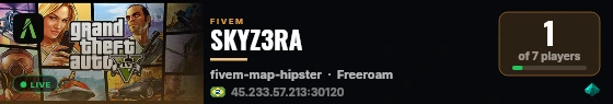 SKYZ3RA live status badge