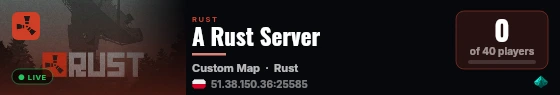A Rust Server live status badge