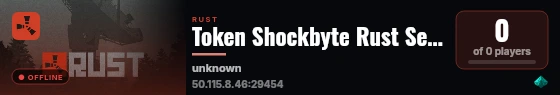 Token Shockbyte Rust Server live status badge
