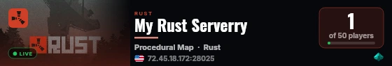 My Rust Serverry live status badge