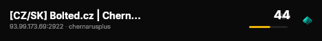 [CZ/SK] Bolted.cz | Chernarus PVP/PVE - WIPE 3/7 live status badge