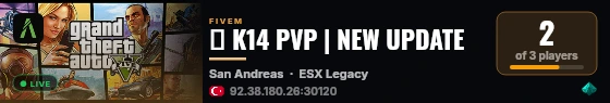 ⚔️ K14 PVP | NEW UPDATE live status badge