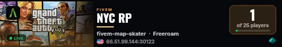 NYC RP live status badge