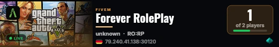 Forever RolePlay live status badge