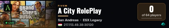 A City RolePlay live status badge