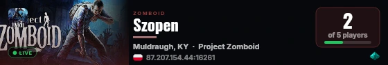 Szopen live status badge
