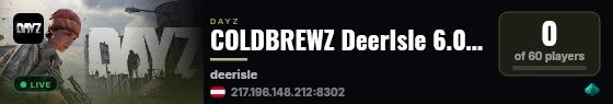 COLDBREWZ DeerIsle 6.0 EXP | PvP | NO BASES live status badge