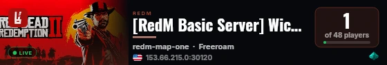 [RedM Basic Server] WickedRP live status badge