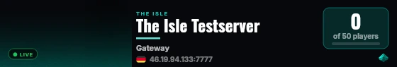 The Isle Testserver live status badge