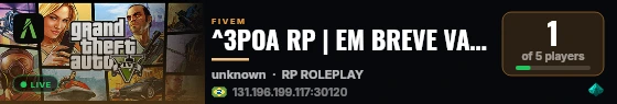 ^3POA RP | EM BREVE VAMOS VOLTAR PORRA  live status badge