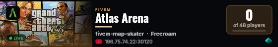 Atlas Arena live status badge