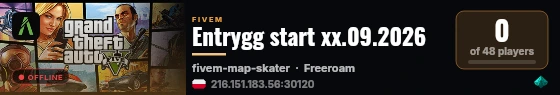 Entrygg start xx.09.2026 live status badge