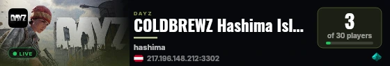 COLDBREWZ Hashima Islands | PvE live status badge
