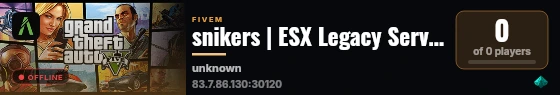 snikers | ESX Legacy Server live status badge