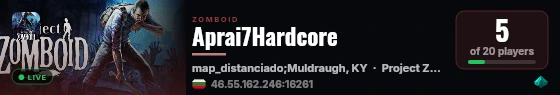 Aprai7Hardcore live status badge