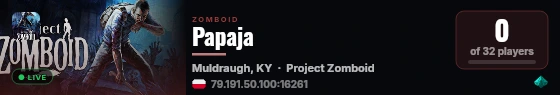 Papaja live status badge