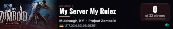 My Server My Rulez live status badge