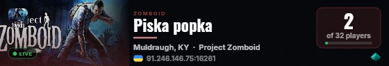 Piska popka live status badge