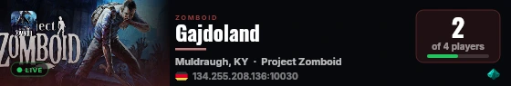 Gajdoland live status badge