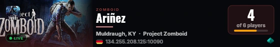 Ariñez live status badge